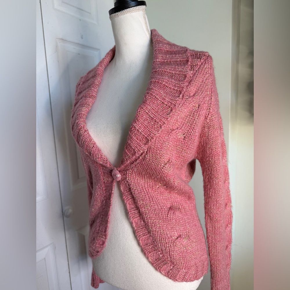 Y2K Baby Pink Knit Cardigan by Pink Label